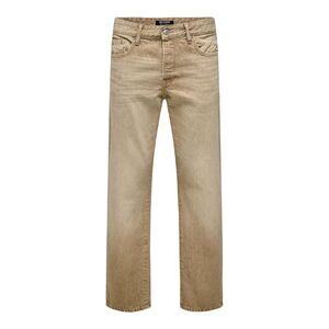 Only Mens Denim 5 Pockets Relaxed Fit Jeans / Beige